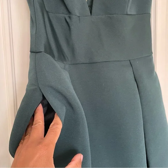 AMSALE Hunter Green Cocktail Party Dress - Picture 8 of 11